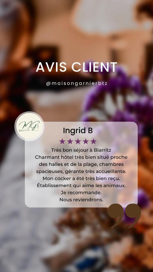 Maison Garnier Hotel De Charme Biarritz Bagian luar foto
